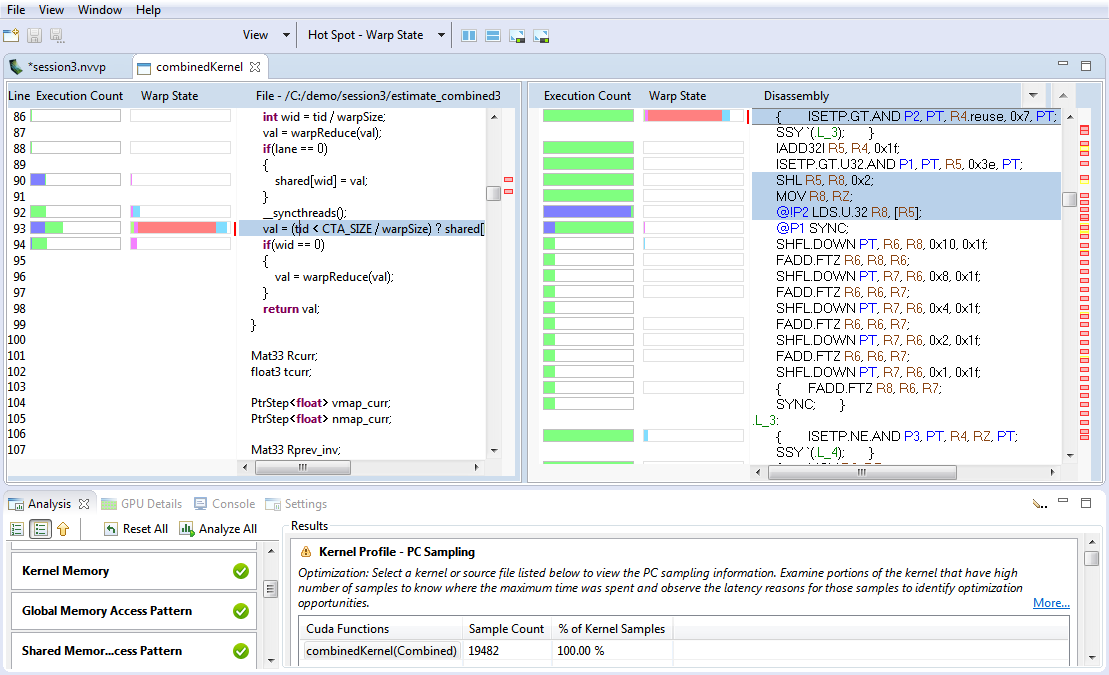 Source-Disassembly view